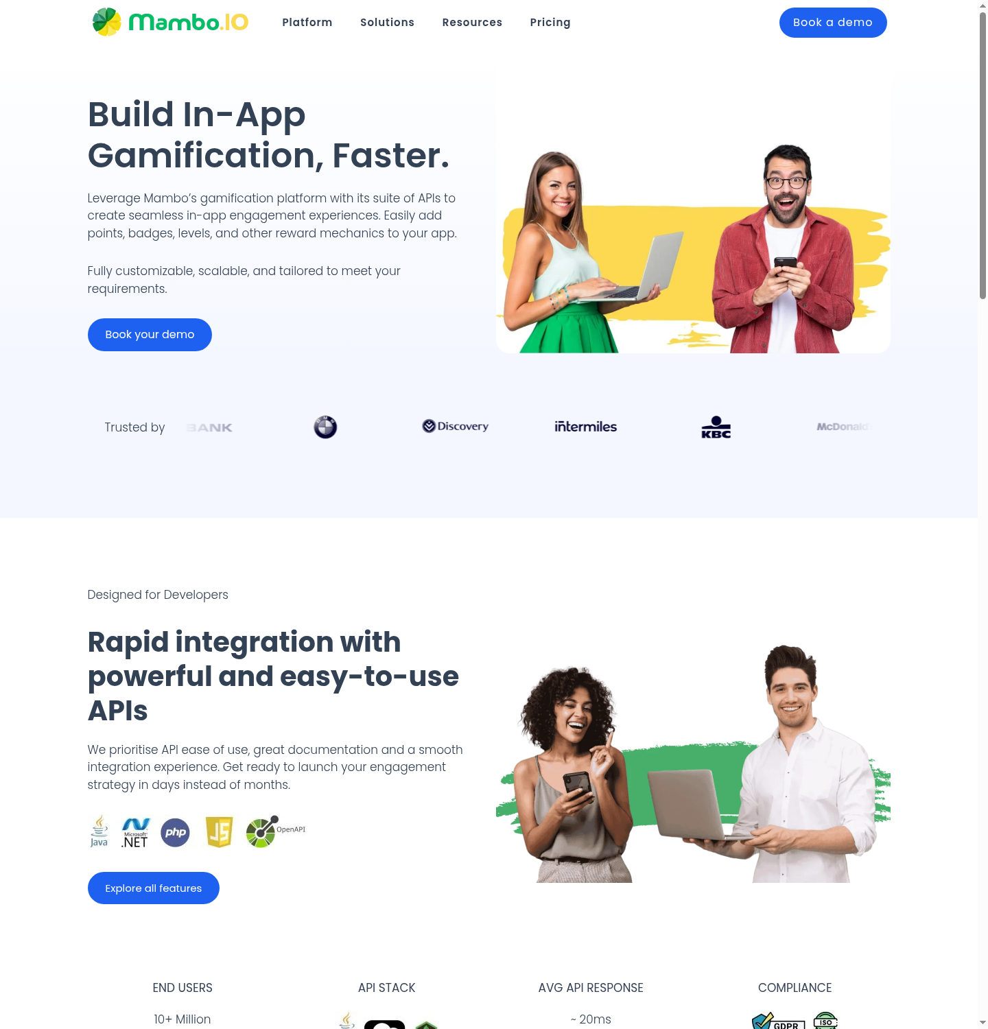 Mambo.IO homepage
