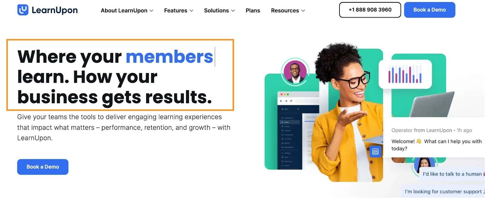 LearnUpon homepage