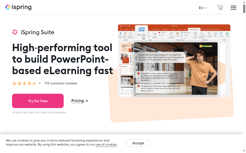 iSpring Cloud AI homepage