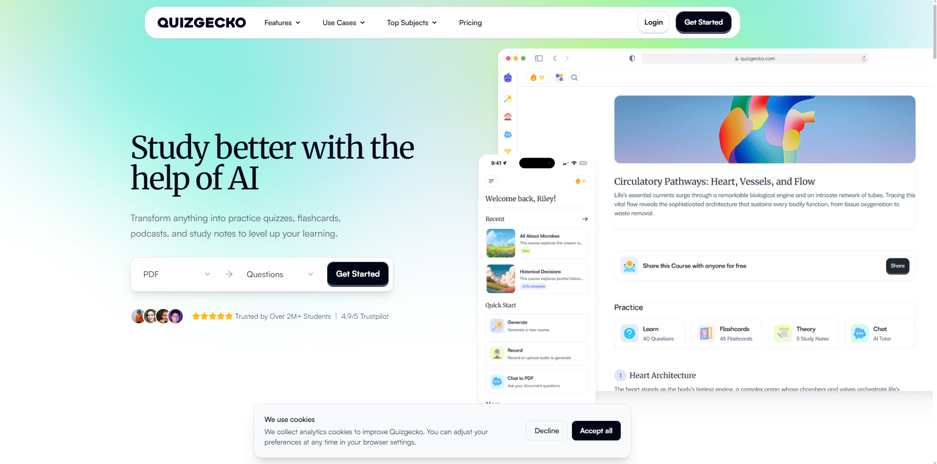 quizgecko homepage