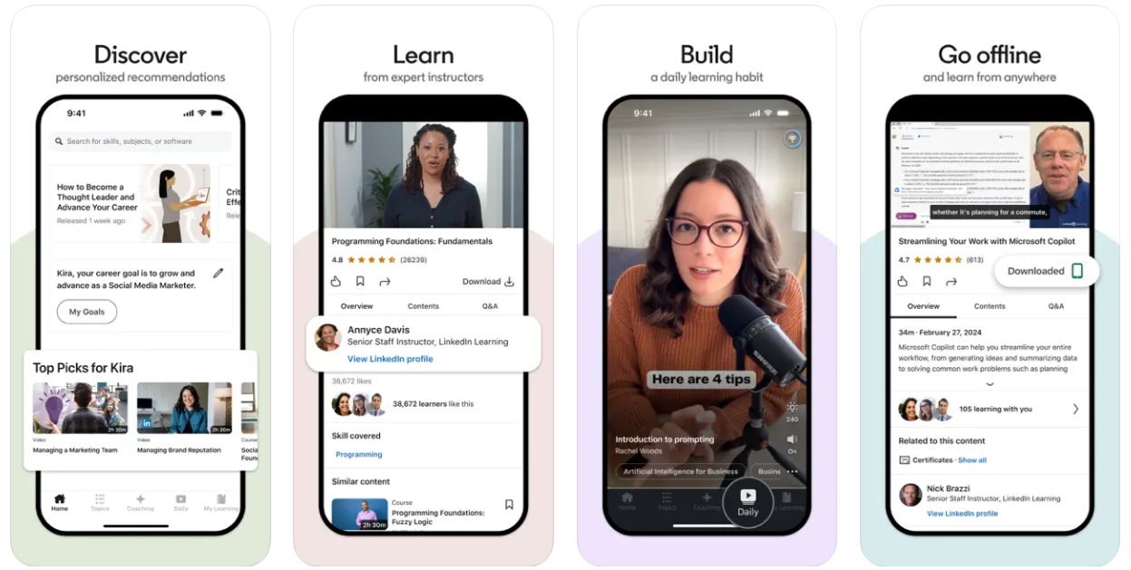 LinkedIn Learning (Best Corporate LMS App)