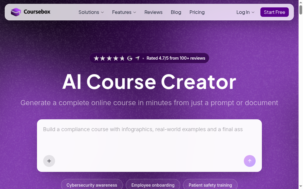 Coursebox SCORM-compliant LMS