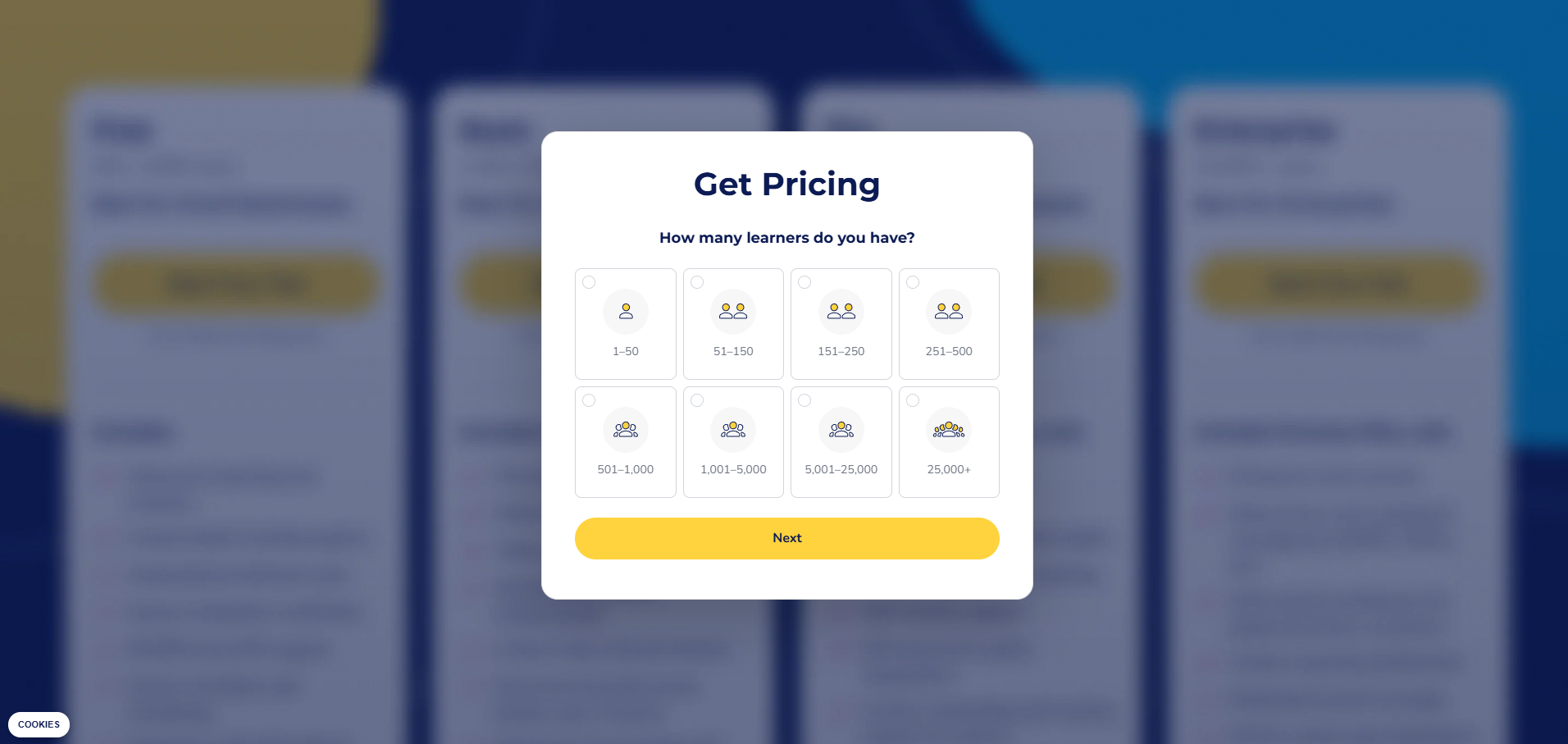 absorb lms pricing page