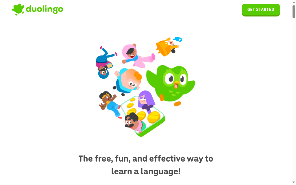 Duolingo homepage