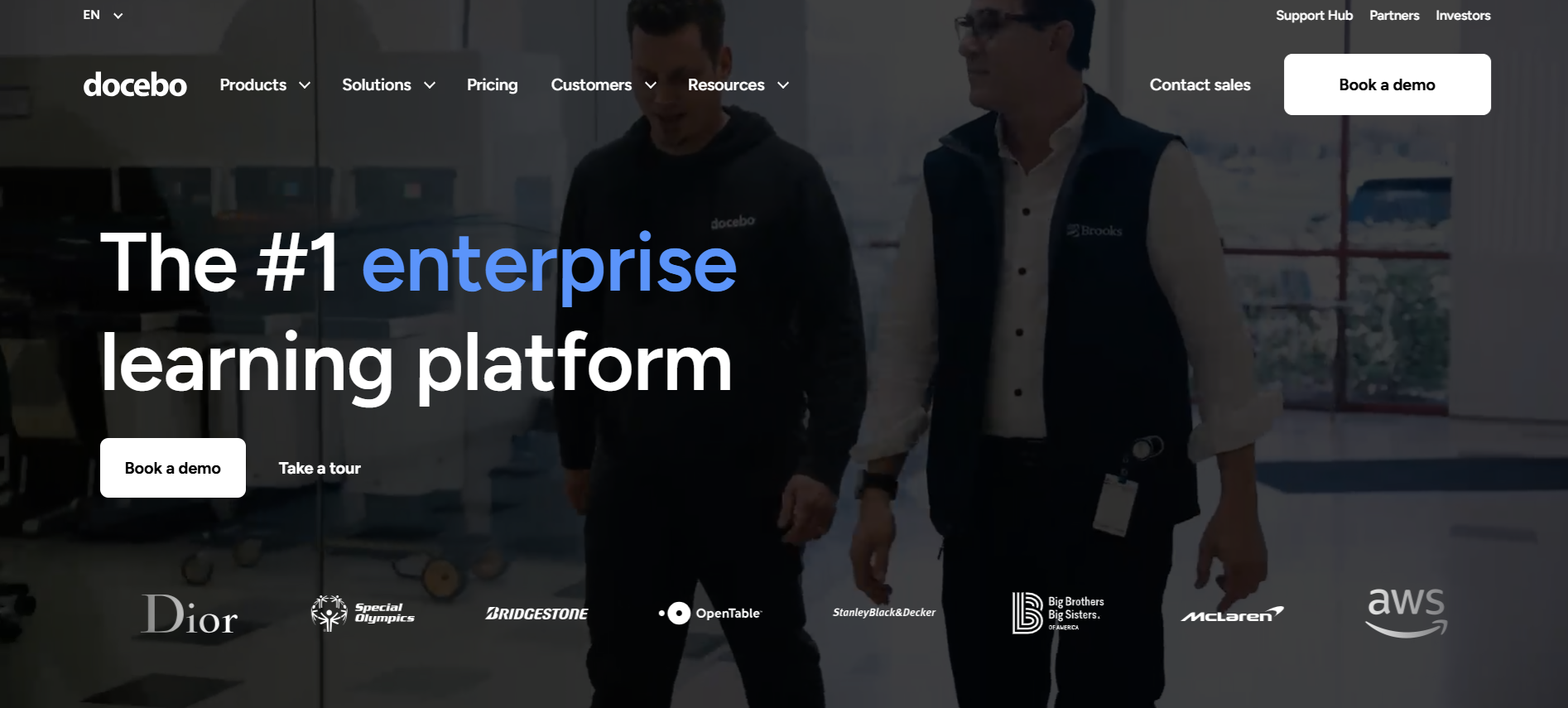 Docebo home page