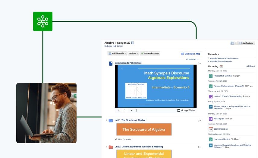 Schoology Learning K-12 district LMS homepage