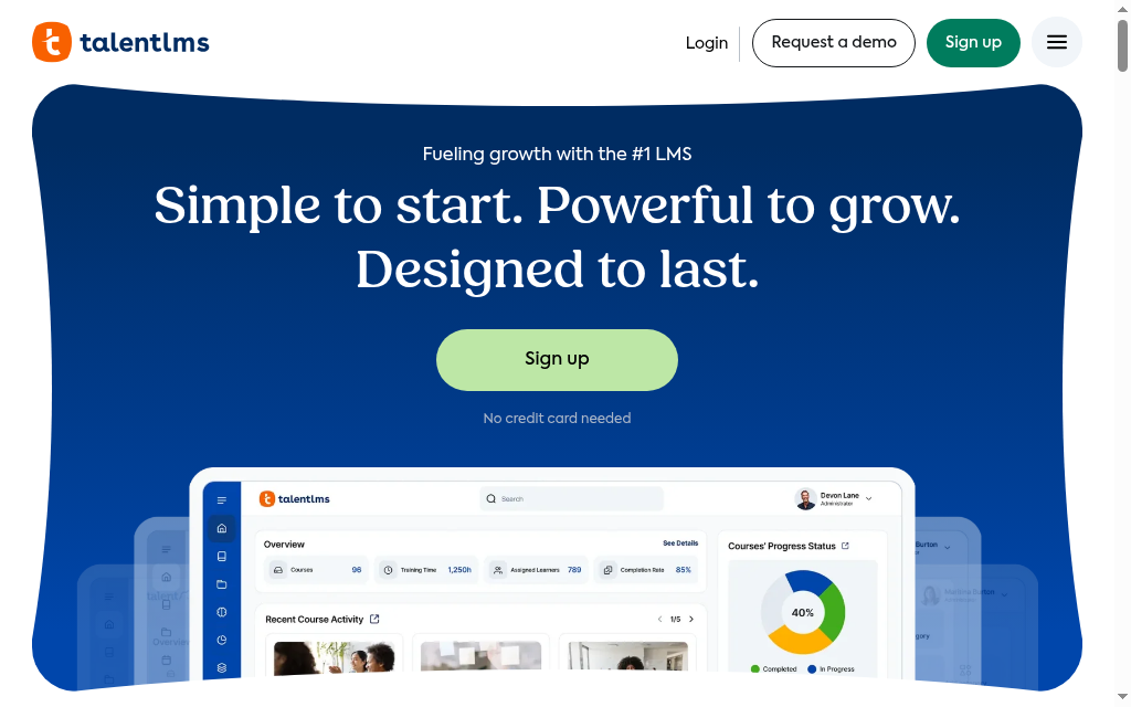 TalentLMS homepage