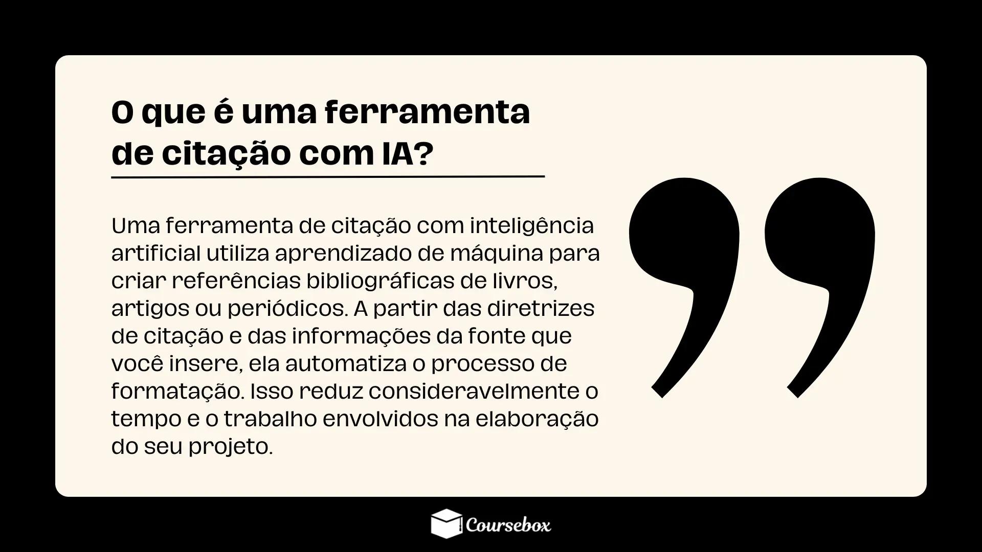 O que é uma ferramenta de citação com IA?