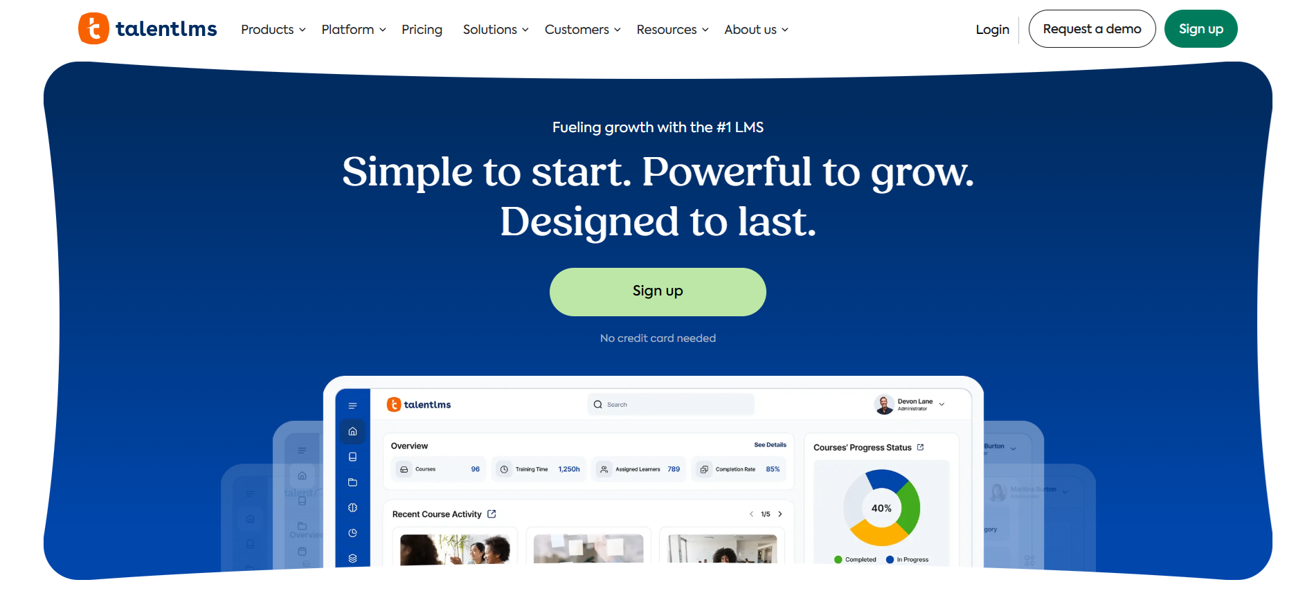 TalentLMS homepage
