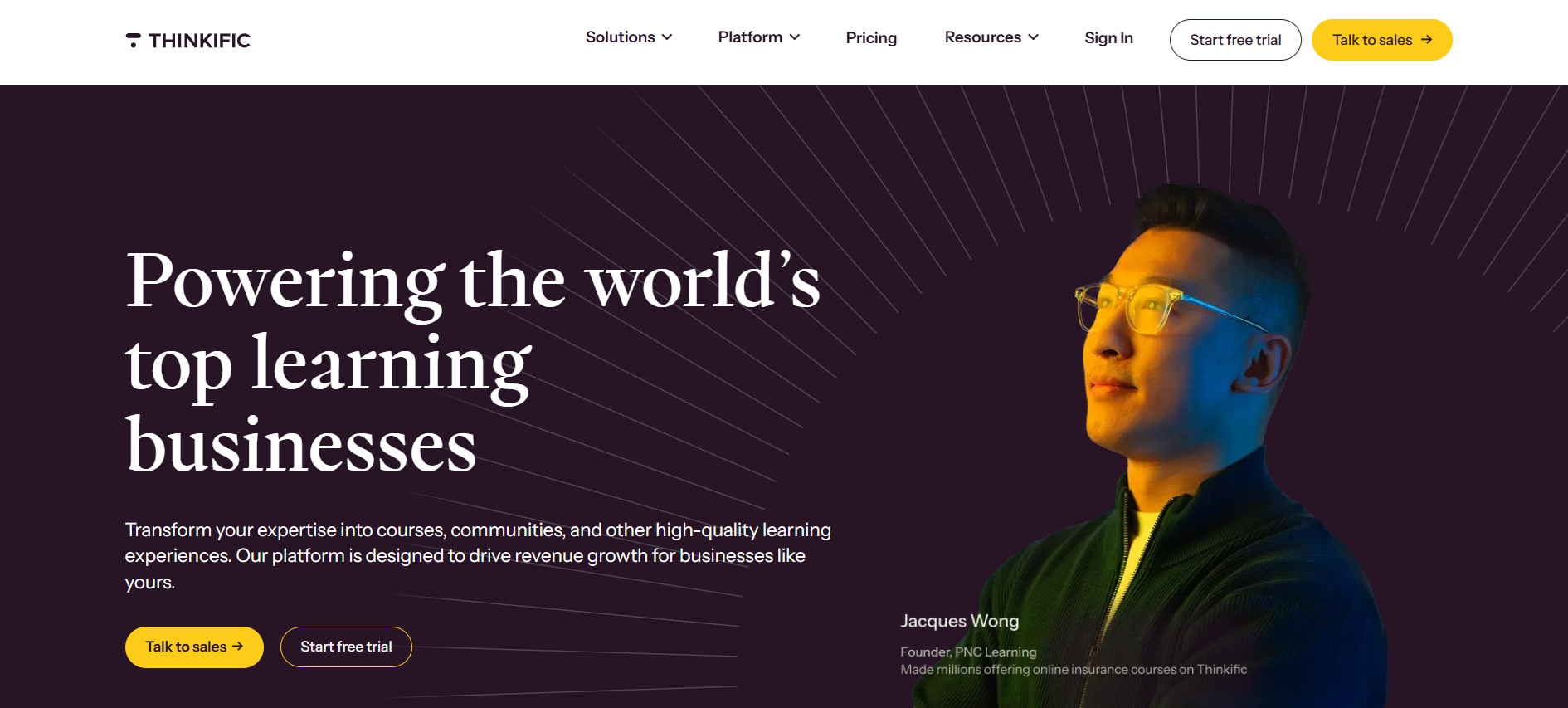 Thinkific powering the world's top learning businesses