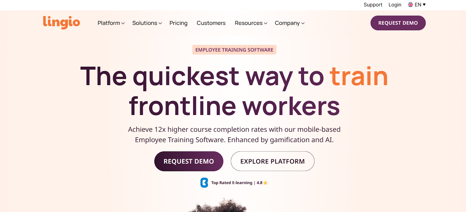 Lingio the quickest way to train frontline workers