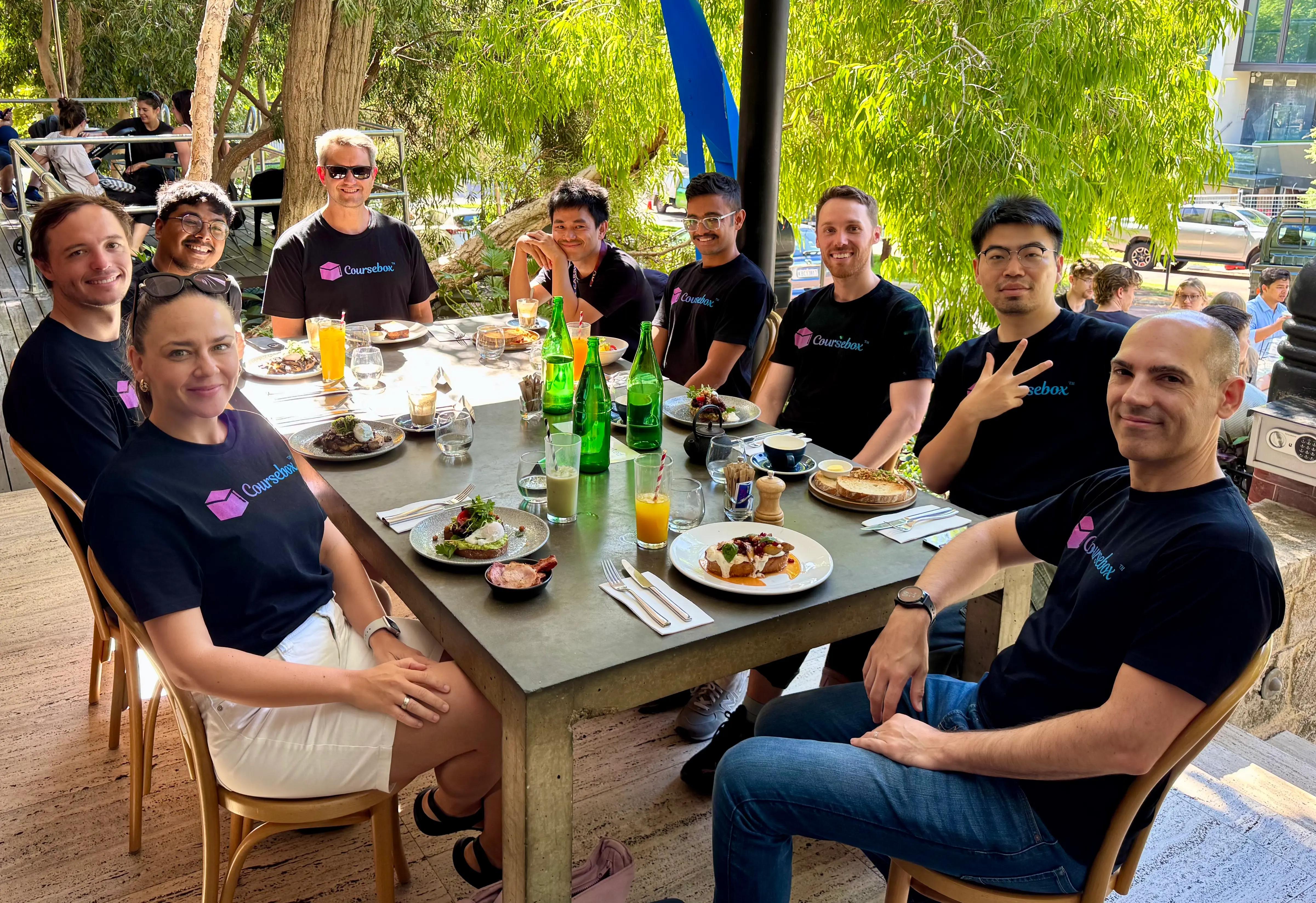 The Coursebox team in November 2025, around the time of the 1,000-subscriber milestone