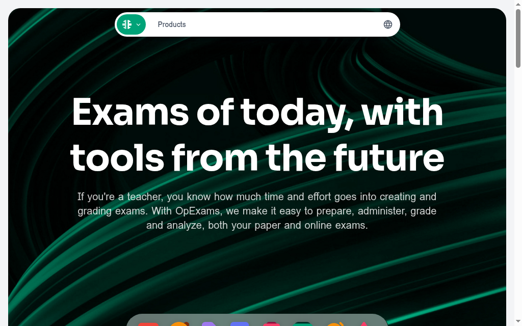 OpExams homepage