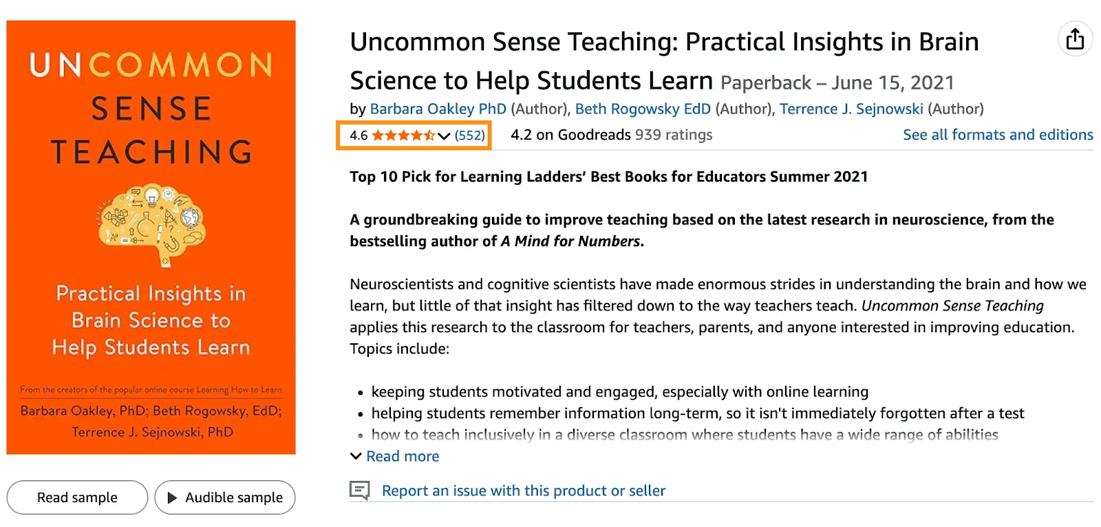 Uncommon Sense Teaching by Barbara Oakley, Beth Rogowsky & Terrence Sejnowski