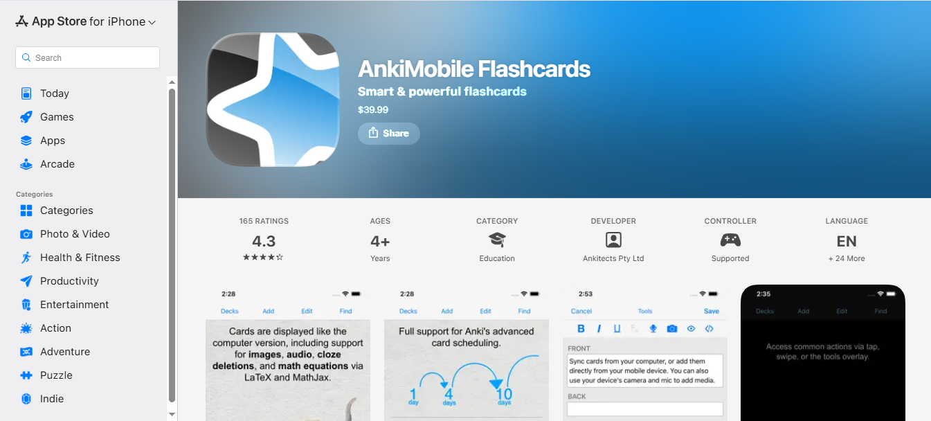 Anki app store