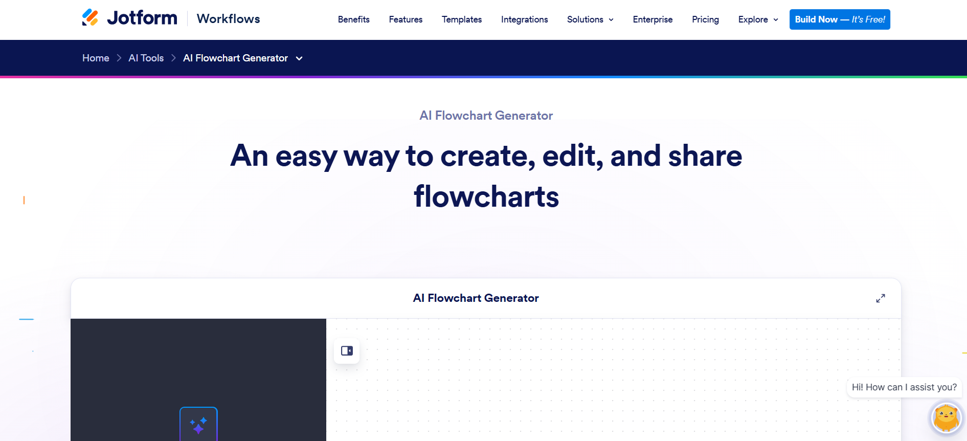 Jotform AI Flowchart Generator