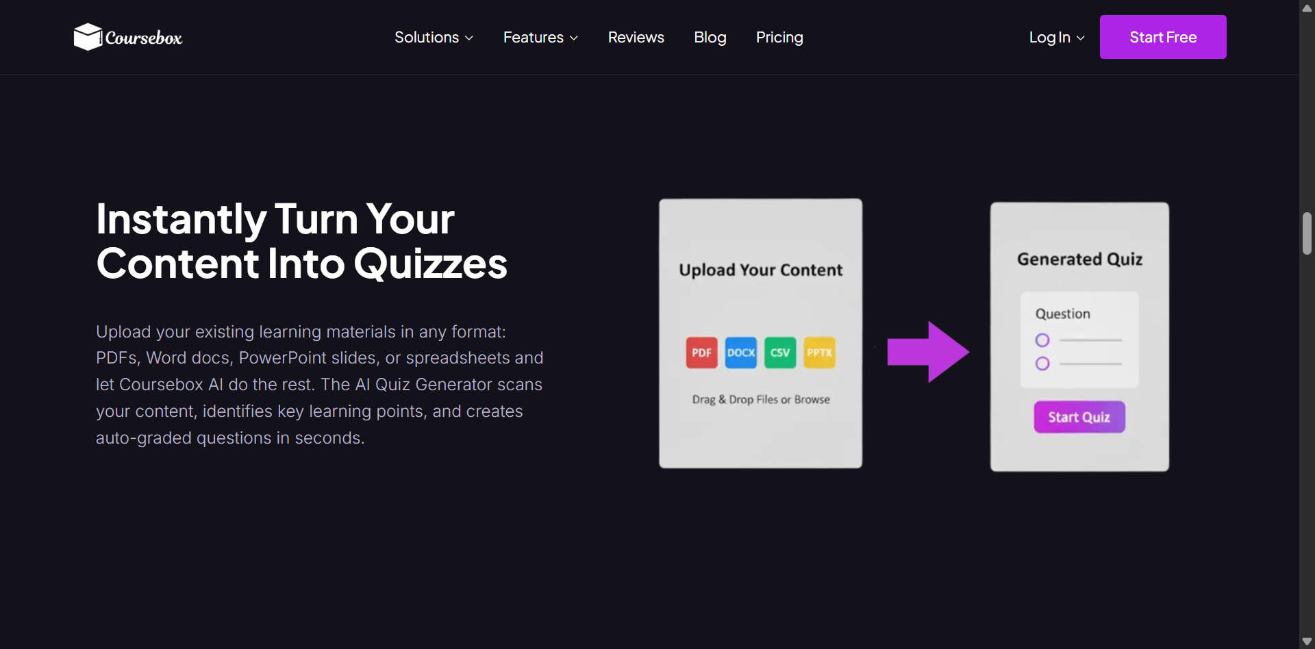 Instantly Turn Your Content Into Quizzes