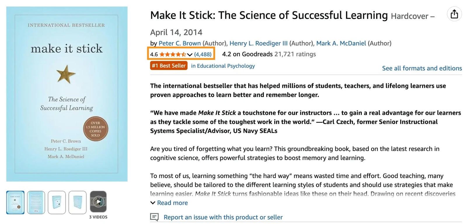 Make It Stick by Peter C. Brown, Henry L. Roediger III & Mark A. McDaniel