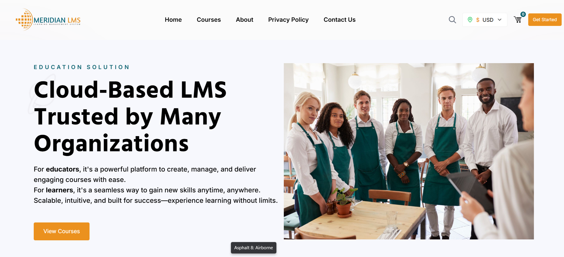 Meridian LMS cloud-based LMS trusted by many organization