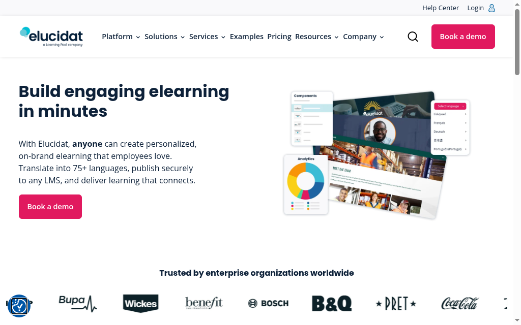 Elucidat homepage
