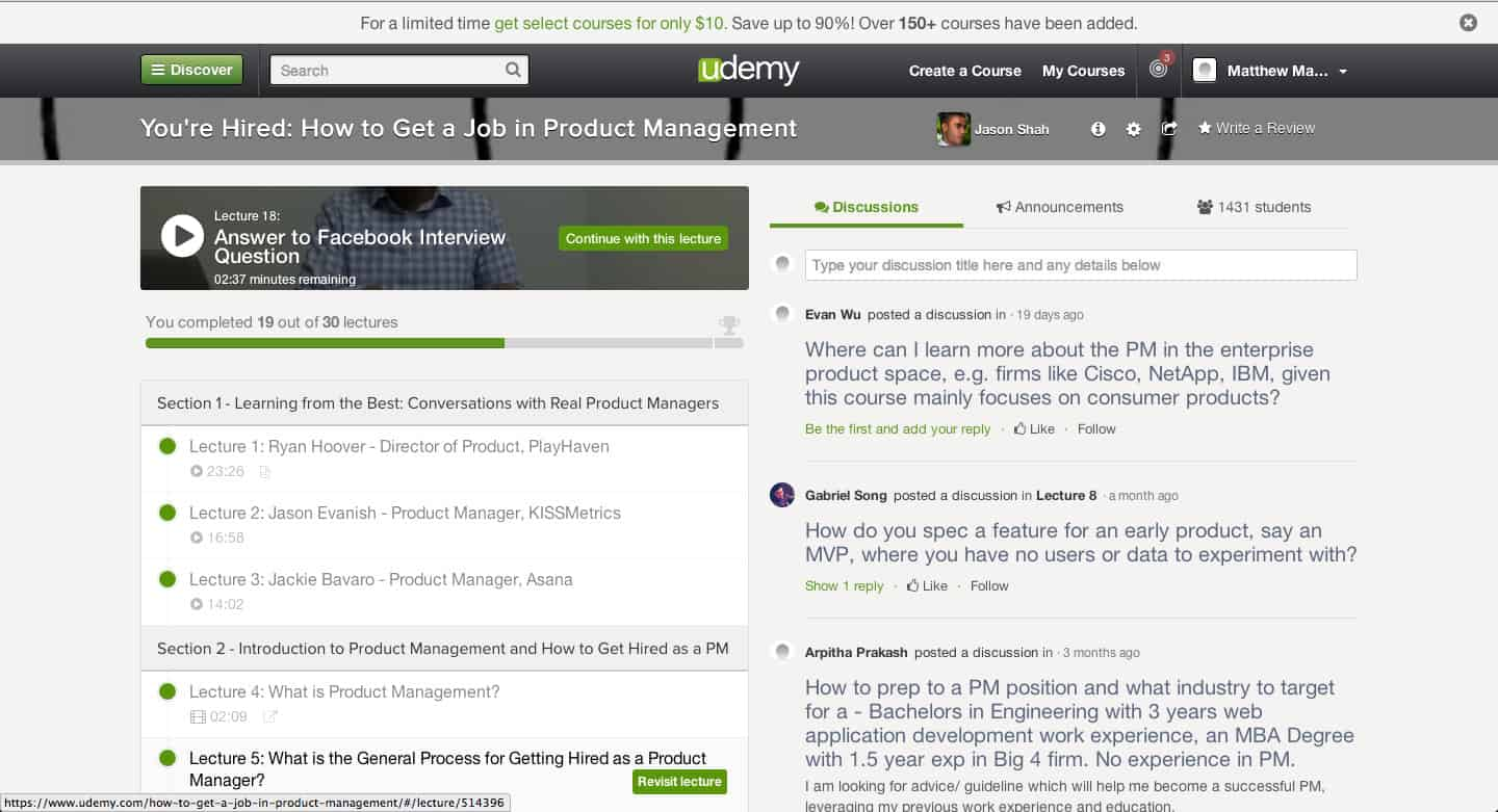 Udemy setup