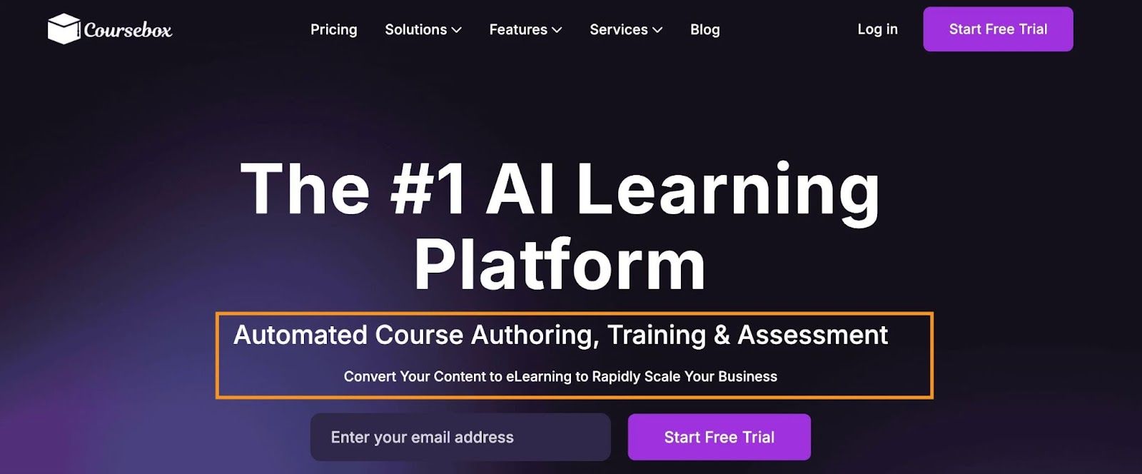coursebox ai homepage