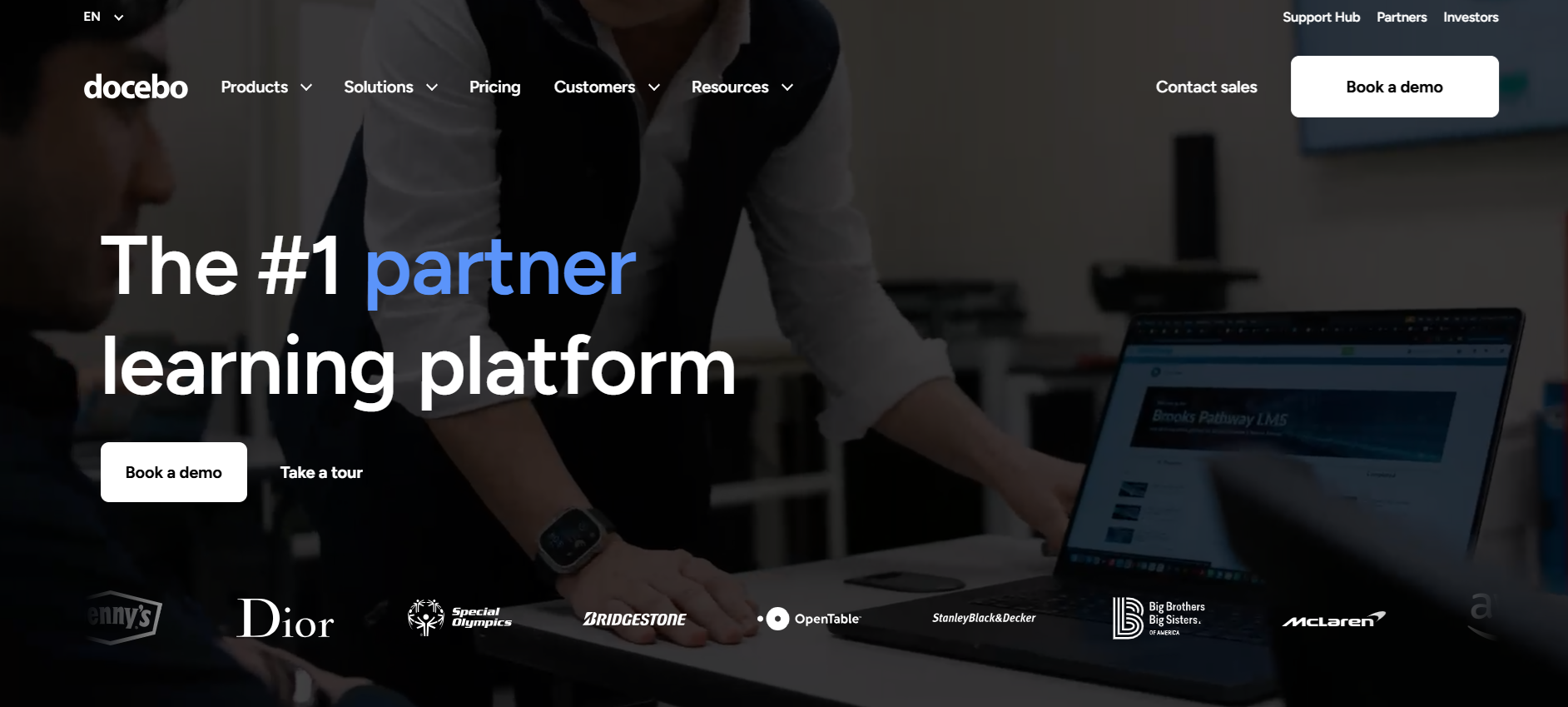 Docebo home page