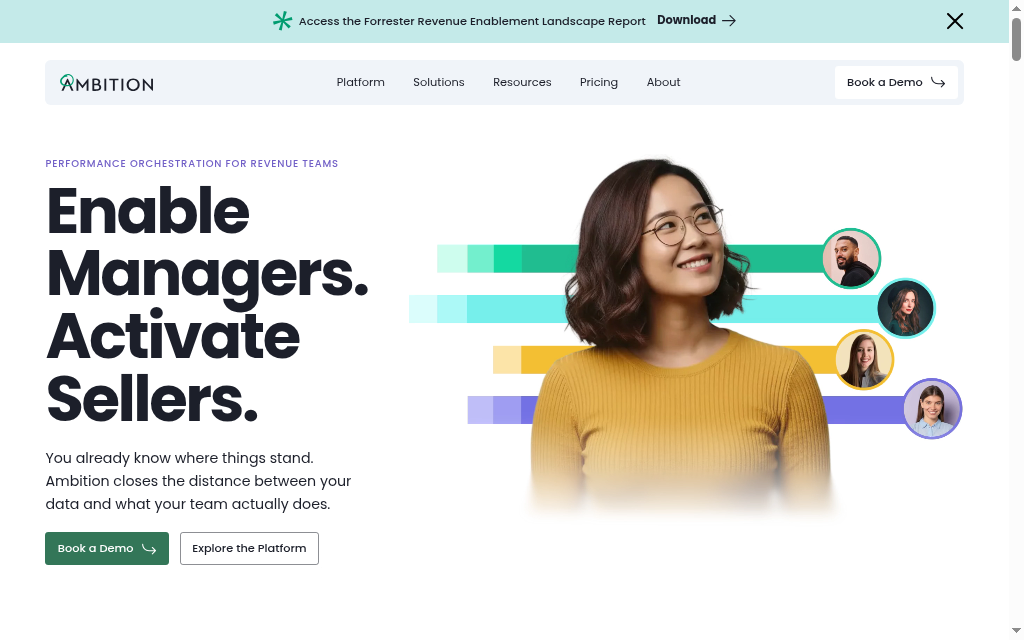 Ambition homepage