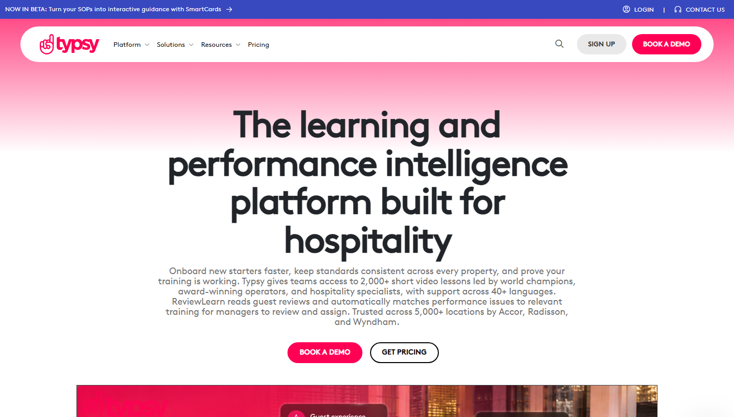 Typsy hospitality video training