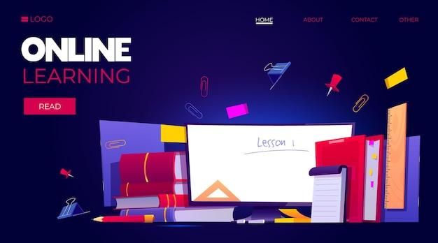 Detailed online learning landing page template