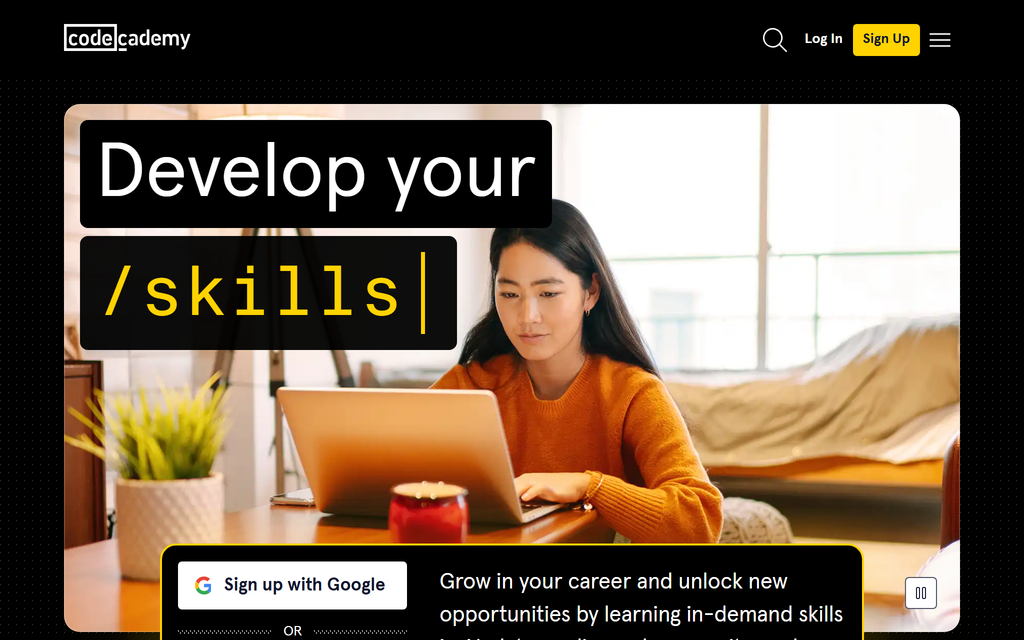 Codecademy homepage