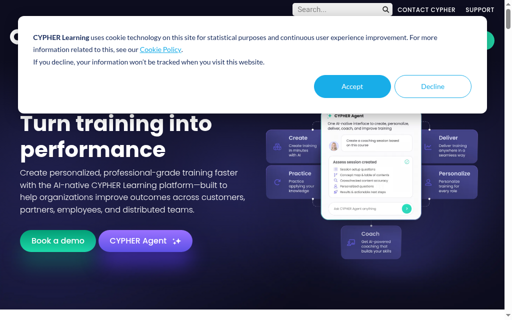 CYPHER Learning homepage