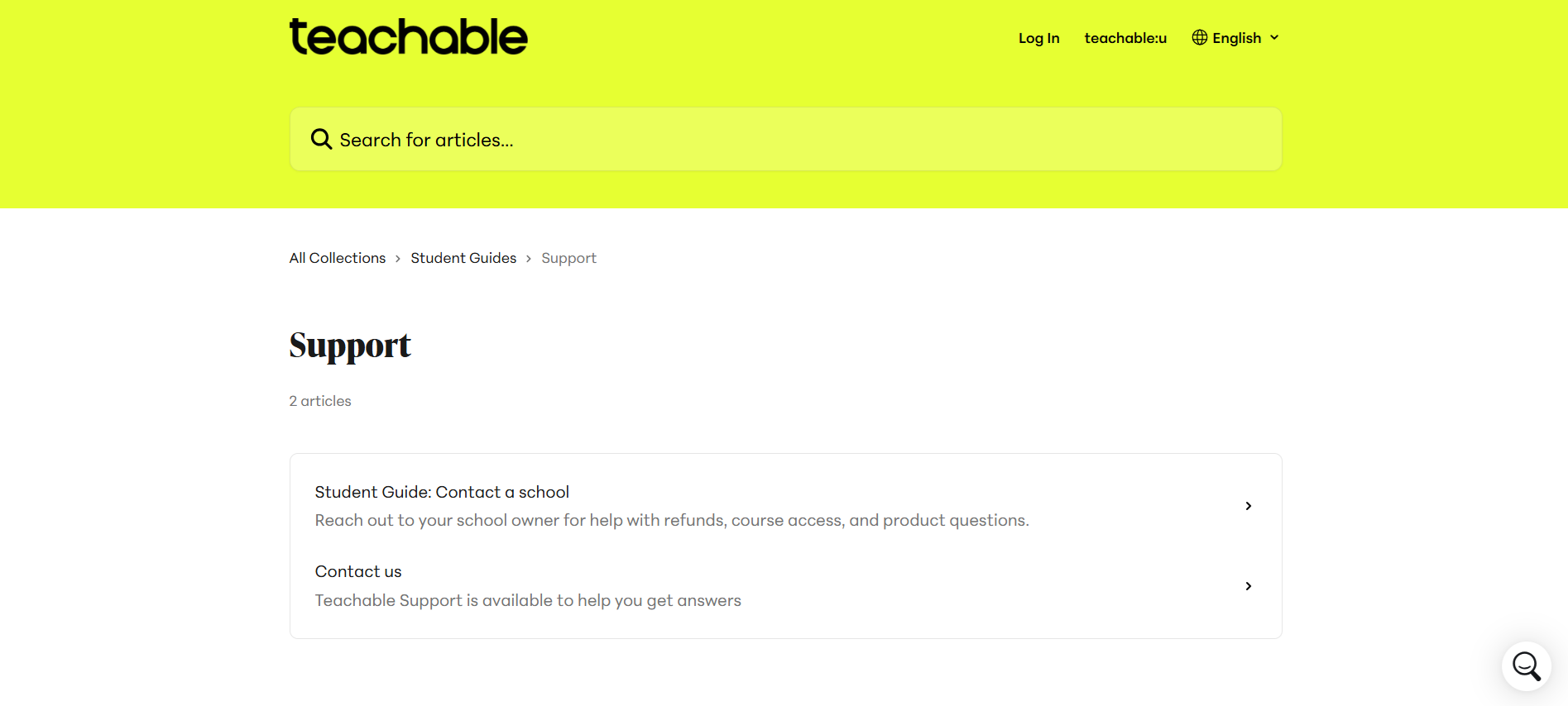 Teachable Support