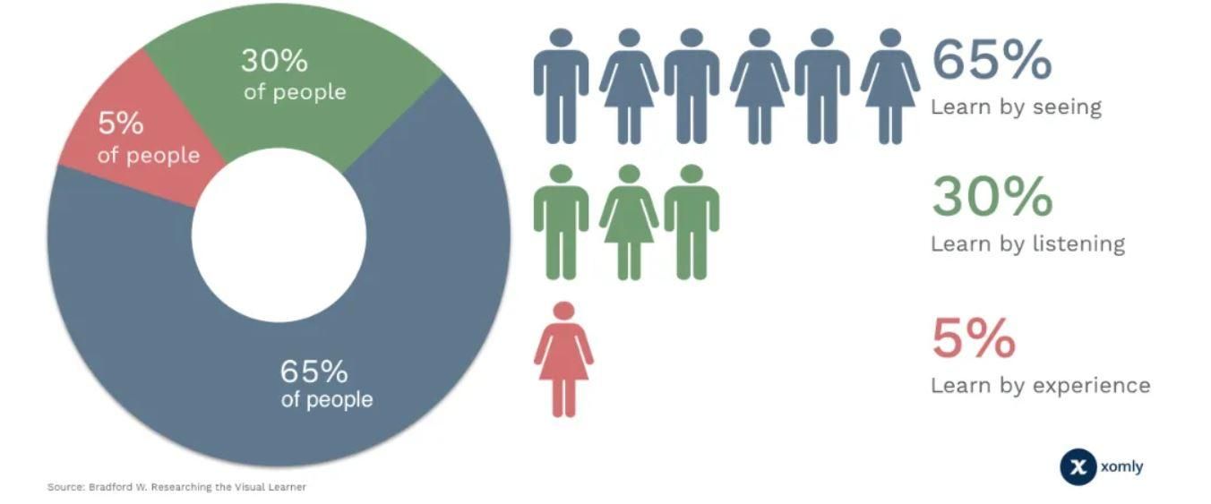 A graphic illustrating different learning style preferences