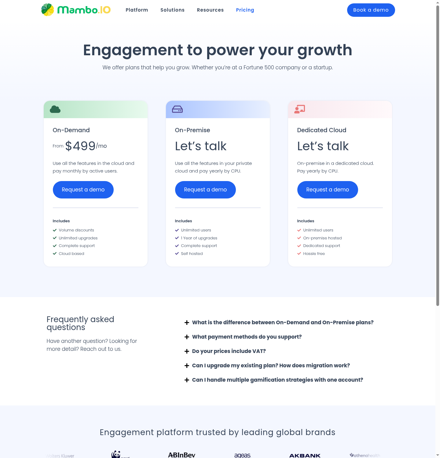 Mambo.IO pricing