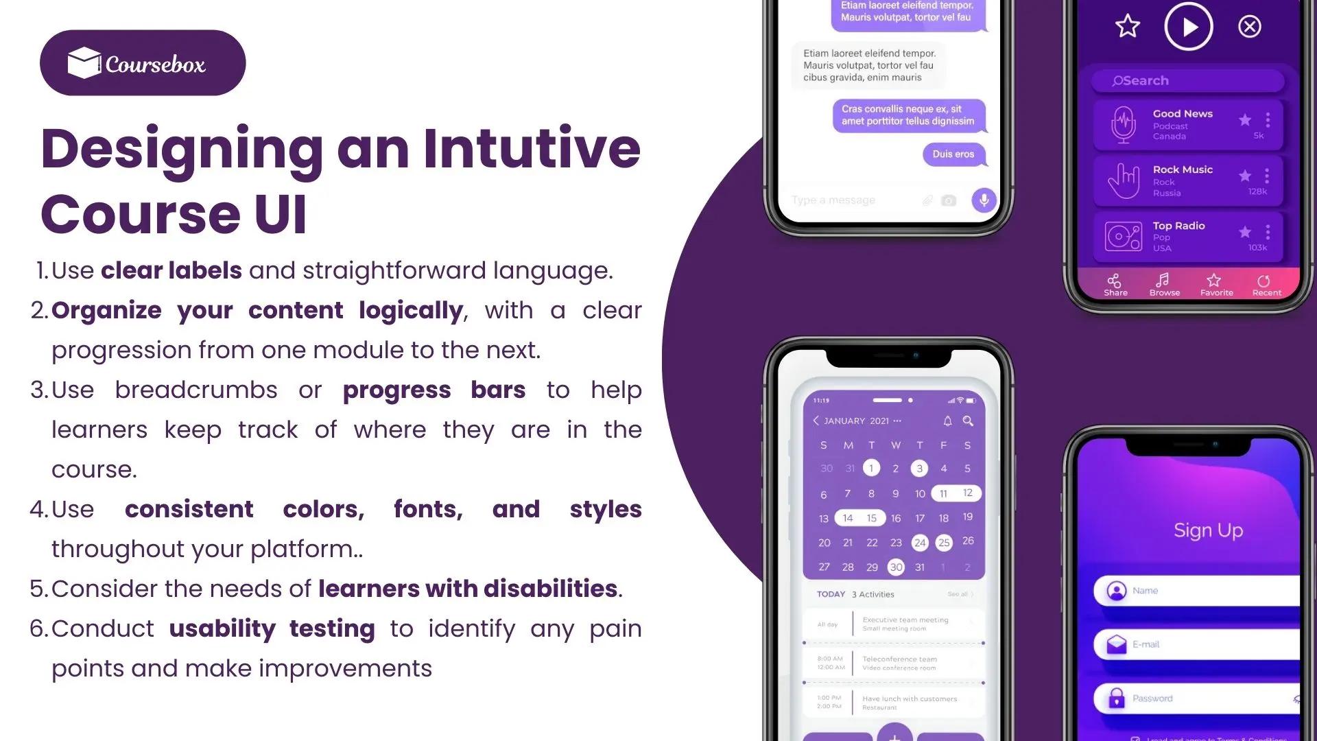 course UI design