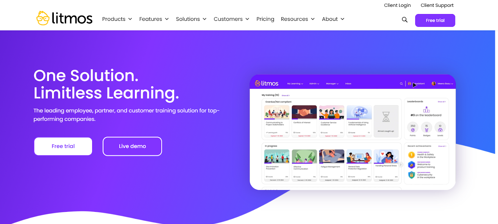 Litmos (Best White Label LMS for Gamification and Compliance)