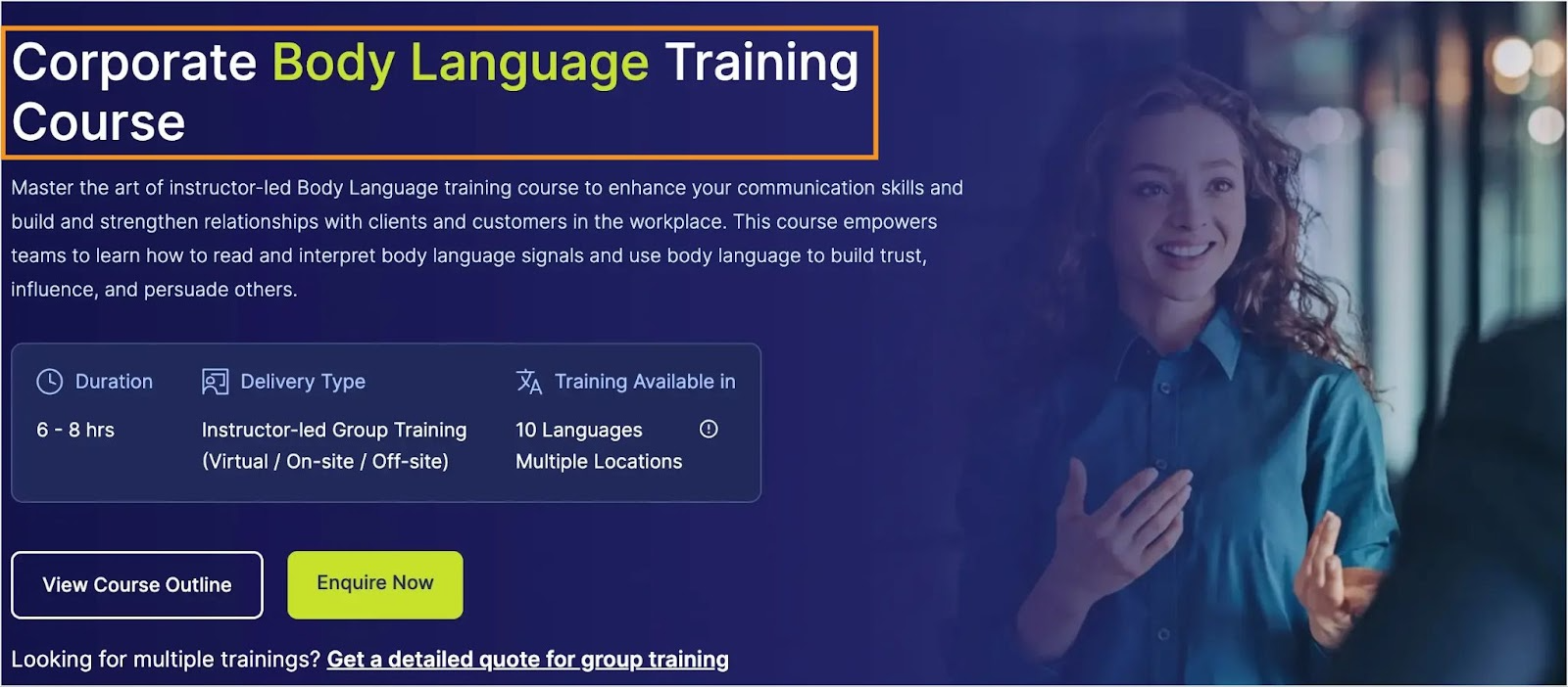 Corporate Body Language Training