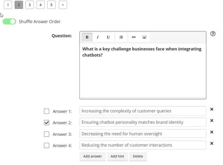 Coursebox quiz generator
