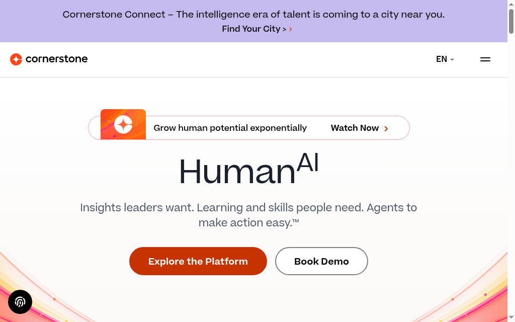 Cornerstone OnDemand homepage