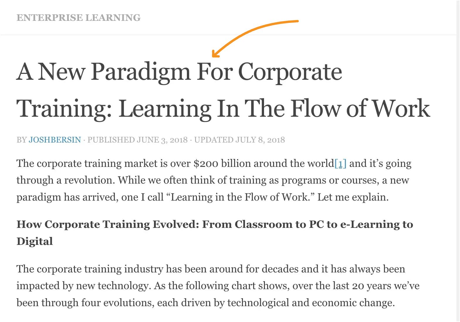New Paradigm For Corporate Training