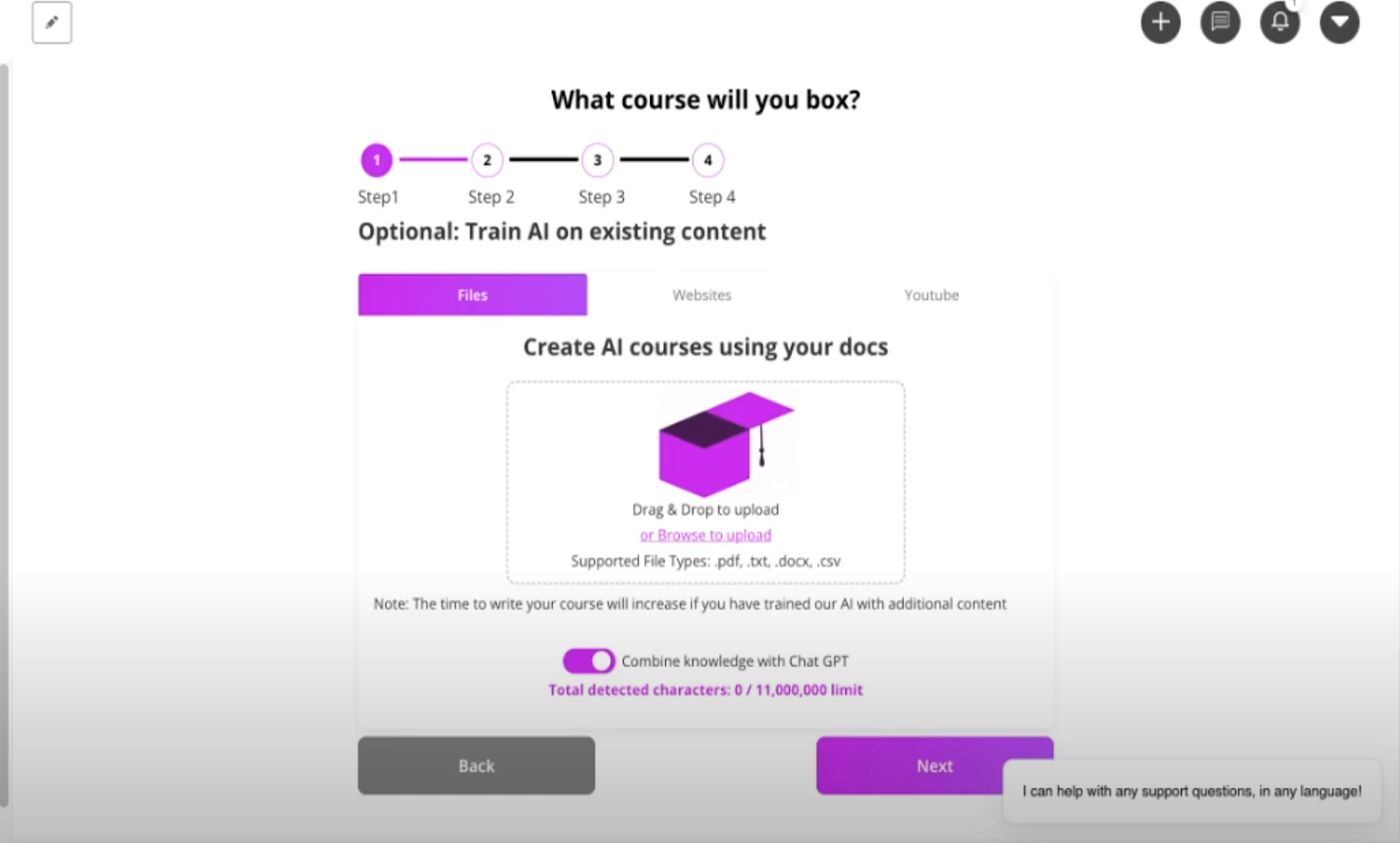 ai convert documents to courses
