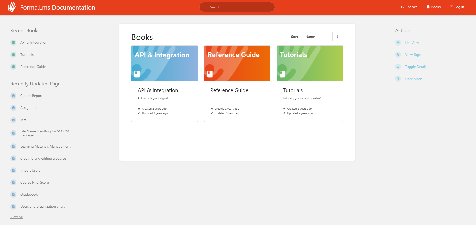 Forma LMS Docs Page