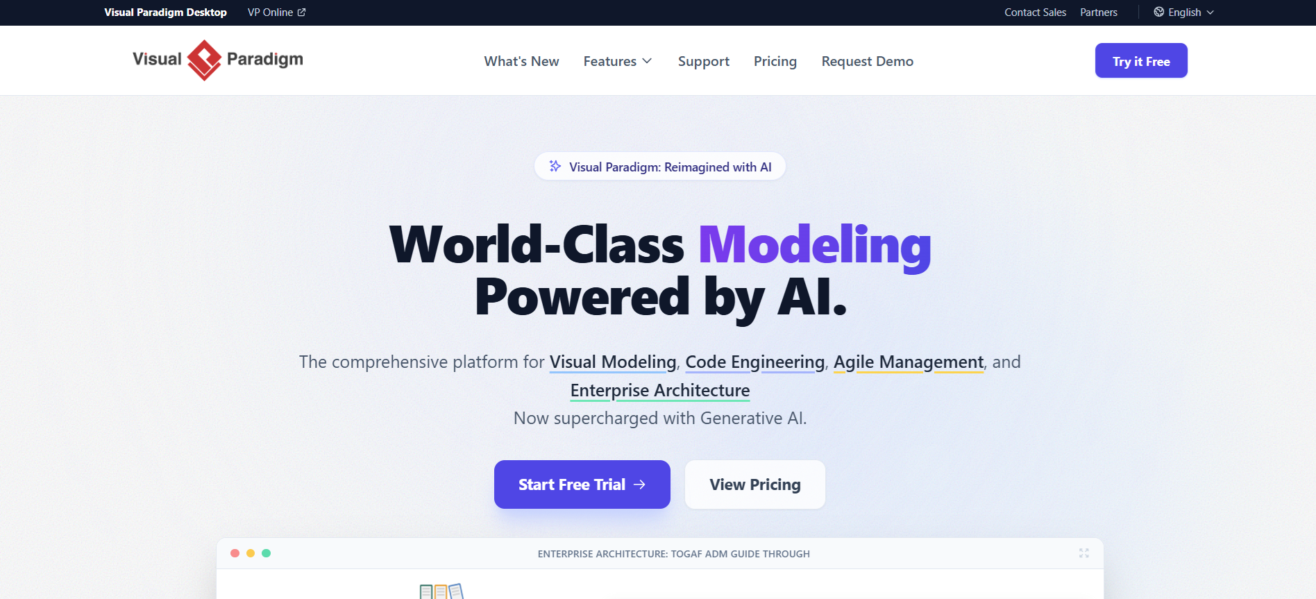 Visual Paradigm homepage