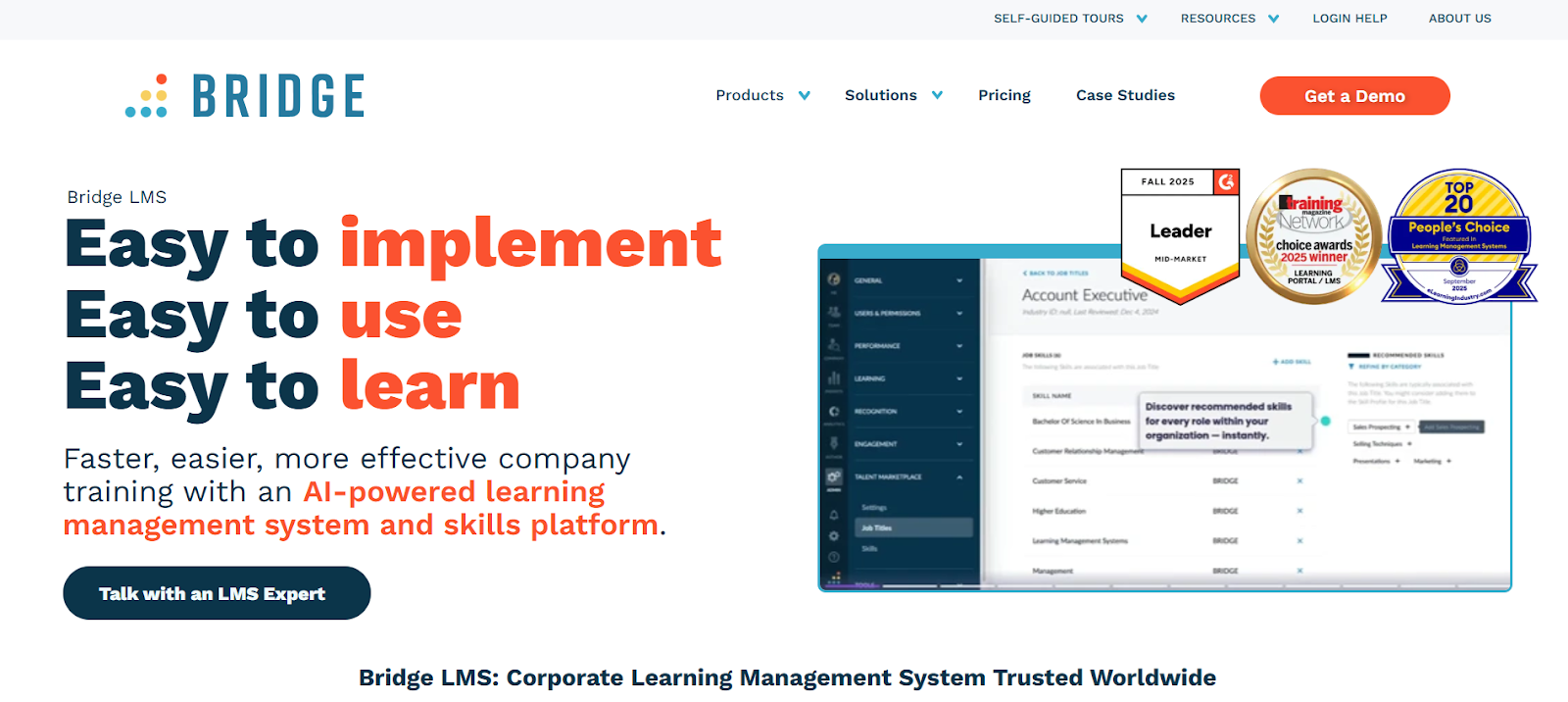 Bridge LMS takes a people-first approach