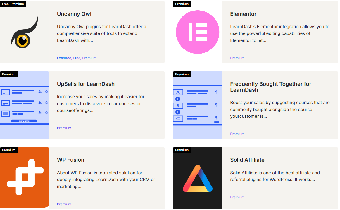 LearnDash integrations