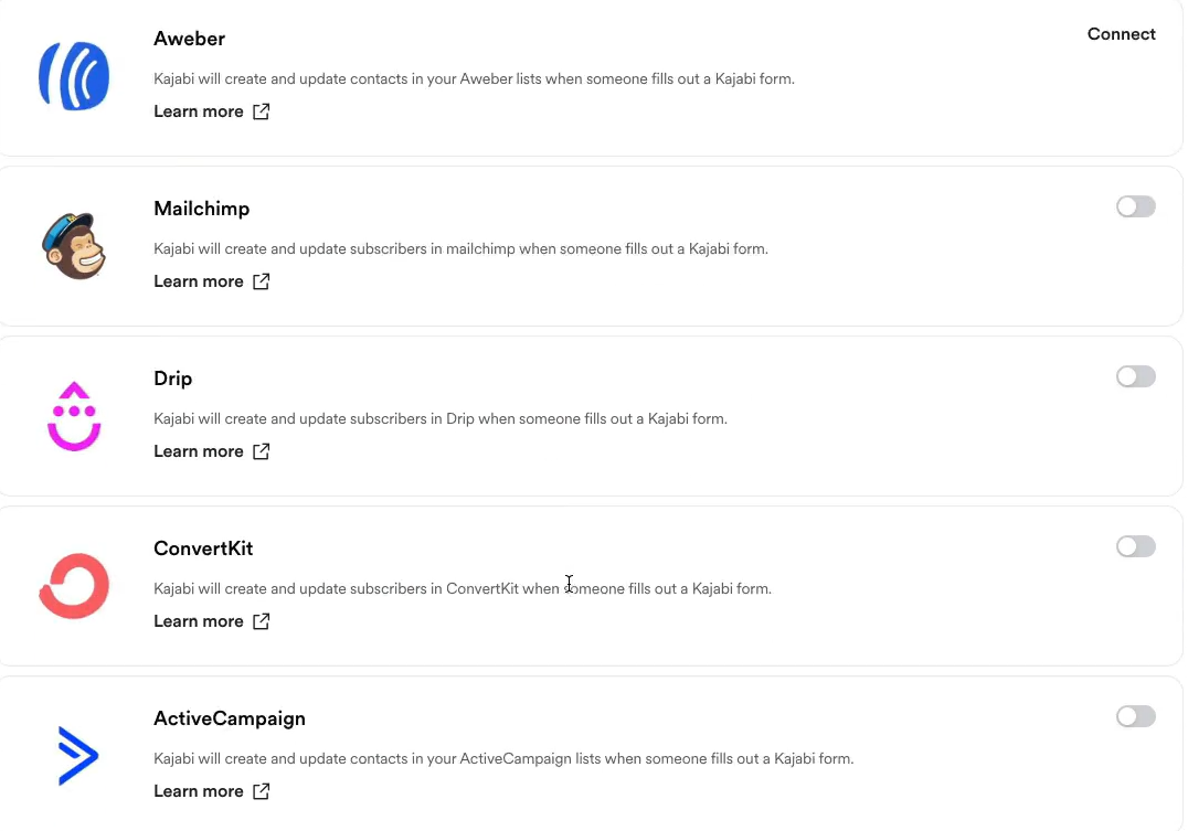 Kajabi integrations