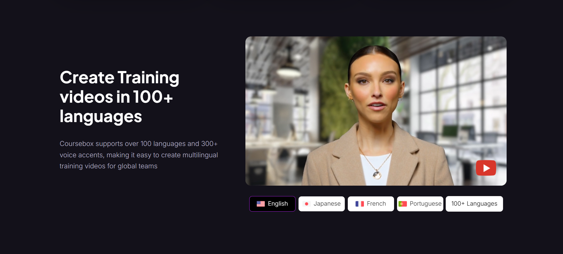 Create training videos in 100+ languages - Coursebox AI