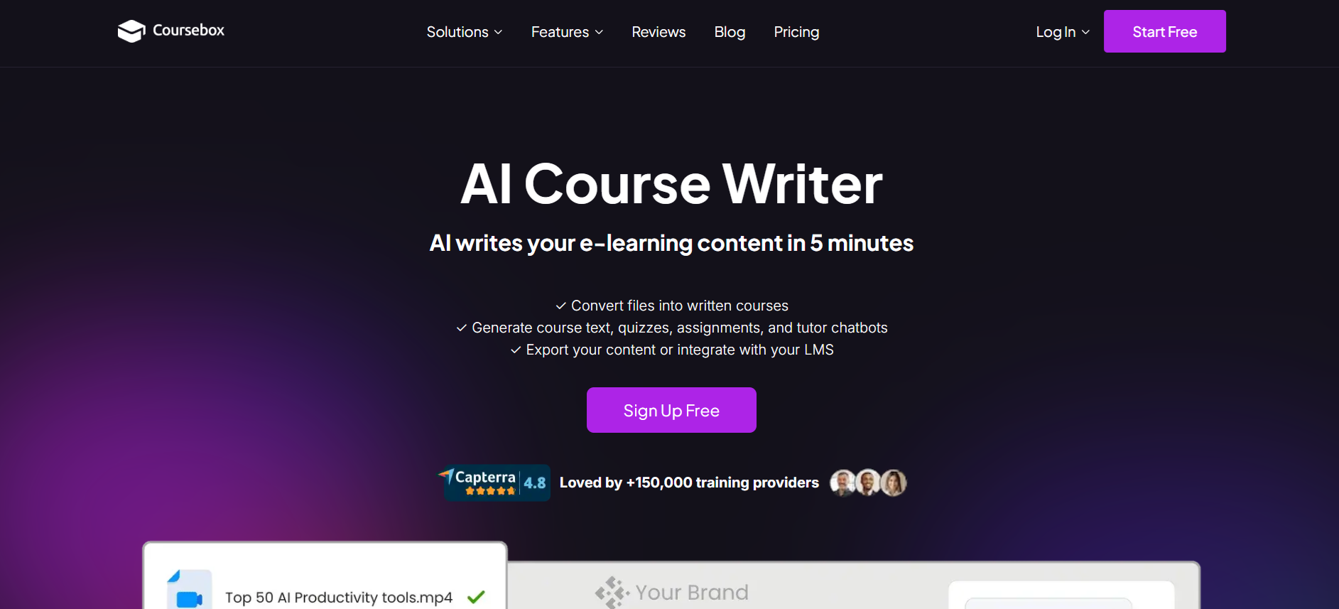 Coursebox AI (Best eBook Generator Overall)
