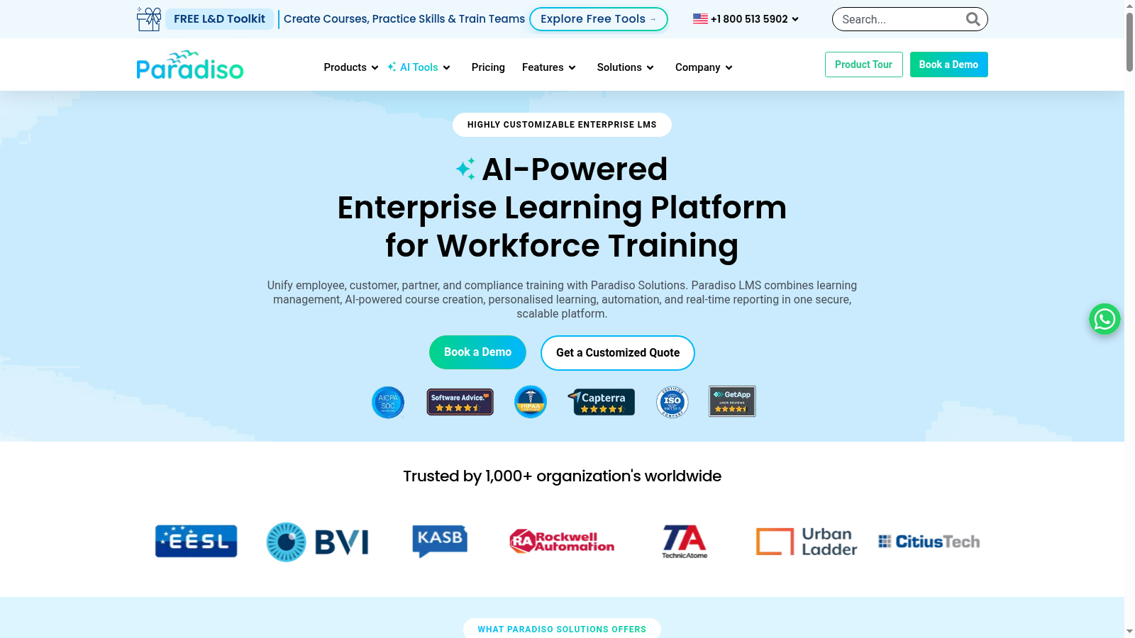Paradiso LMS para governo